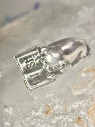 CAT RING READING FISH BOOK KABANA SIZE 7 STERLING SILVER WOMEN GIRLS: CAT RING READING FISH BOOK KABANA SIZE 7 STERLING SILVER WOMEN GIRLS Cat Ring reading Fish Book Kabana size 7 sterling silver women girls Size 7 Weight 5g Length 1/2" Width 5/8" Thinnest part of band 