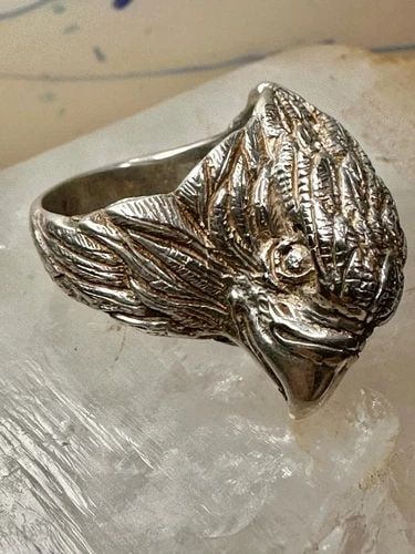 VINTAGE EAGLE RING SIZE 10 STERLING SILVER WOMEN MEN (1 of 2)