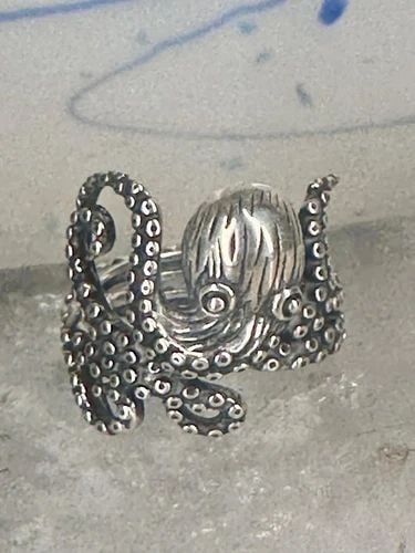OCTOPUS RING BAND SIZE 5 STERLING SILVER WOMEN GIRLS (1 of 2)