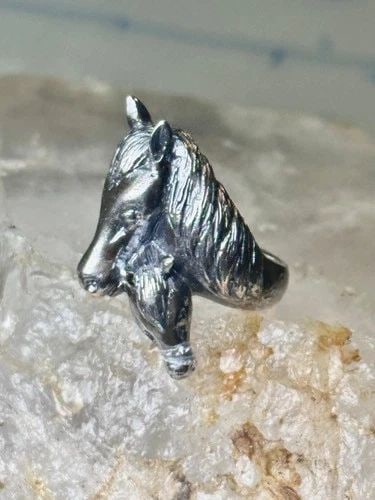 HORSE RING FOAL BAND SOUTHWEST SIZE 6.5 COWGIRL STERLING SILVER WOMEN GIRLS (1 of 2)