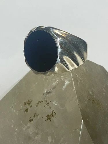 ONYX RING SOUTHWEST BAND STERLING SILVER BAND MEN WOMEN (1 of 2)