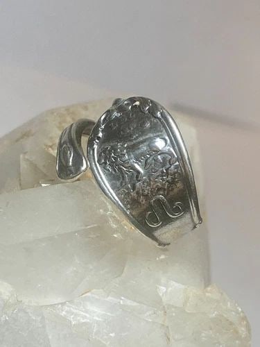 LEO SPOON RING LION JULY ANIMAL ZODIAC BAND STERLING SILVER WOMEN GIRLS (1 of 2)