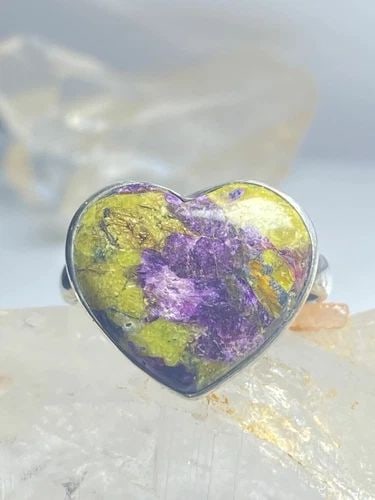 HEART RING GEMSTONE VALENTINE LOVE STERLING SILVER WOMEN GIRLS (1 of 2)