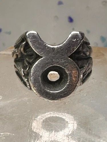 MEXICO TAXCO RING TAURUS TEXAS RANCH BRAND BAND SIZE 7.75 STERLING SILVER MEN WO (1 of 2)