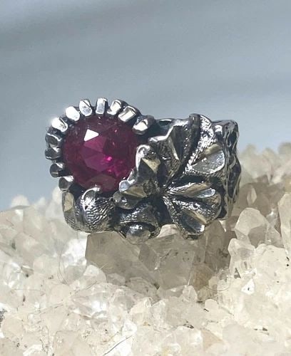 FLOWER RING SIZE 4.75 FLORAL COCKTAIL PINKY BAND SILVER WOMEN GIRLS (1 of 2)
