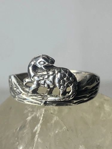 DINOSAUR RING DINOSAUR BAND STERLING SILVER WOMEN GIRL (1 of 2)