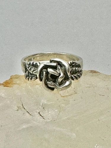 ROSE RING FLOWER BAND SIZE 5 STERLING SILVER WOMEN GIRLS (1 of 2)