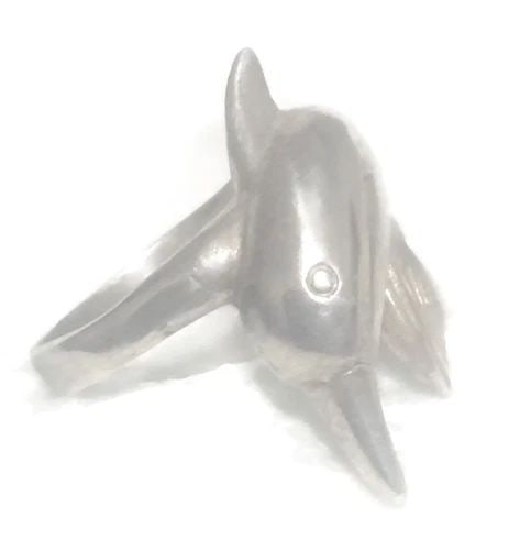VINTAGE DOLPHIN BAND STERLING SILVER RING PINKY SOUTHWEST BAND SIZE 6.75 (1 of 2)