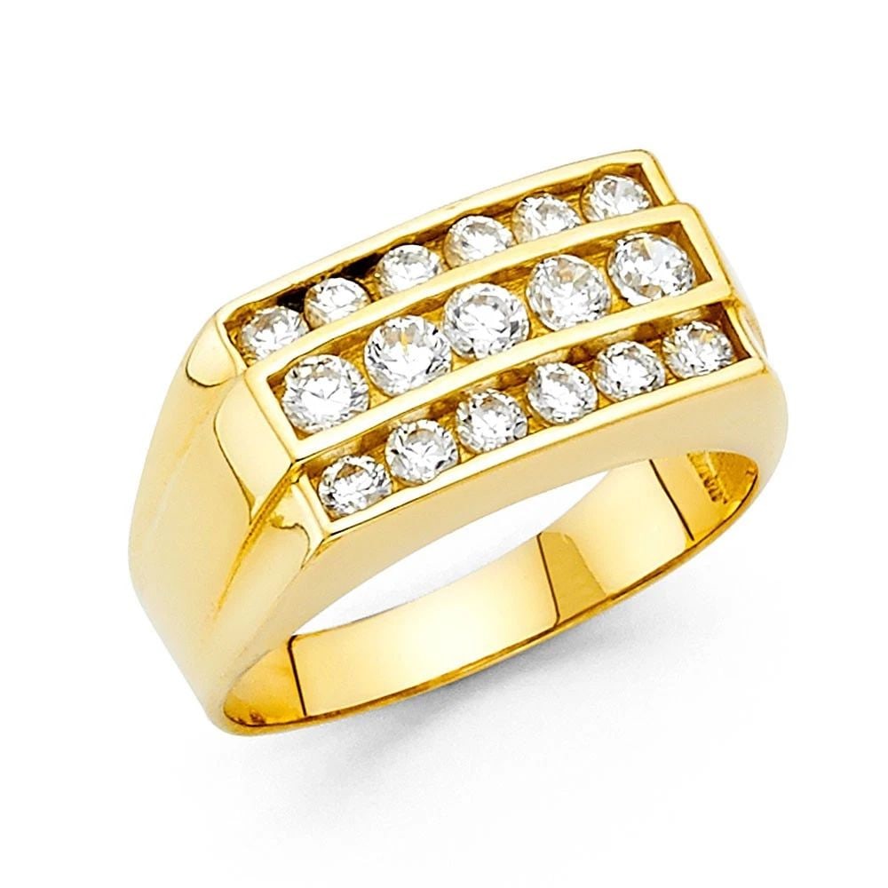 NEW 14K YELLOW GOLD MEN'S RING - SIZE 10: NEW 14K YELLOW GOLD MEN'S RING MEN'S RING NEW 14K YELLOW GOLD WIDTH : 9 mm WEIGHT : 7g
