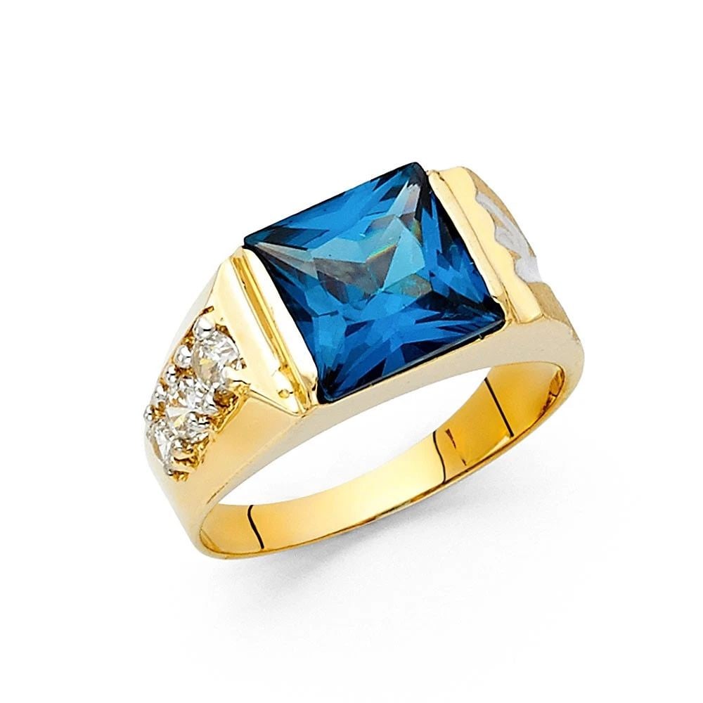 NEW 14K YELLOW GOLD MEN'S RING - SIZE 10 (1 of 2)