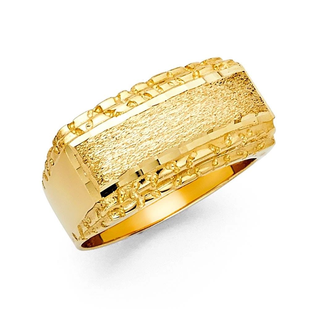 NEW 14K YELLOW GOLD MEN'S RING - SIZE 10 (1 of 2)