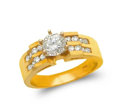 NEW 14K YELLOW GOLD LADIES FASHION SOLITAIRE RING: NEW 14K YELLOW GOLD LADIES FASHION SOLITAIRE RING LADIES FASHION SOLITAIRE RING NEW 14K YELLOW GOLD Apx. SIZE: 6mm Apx. WEIGHT: 6.6g