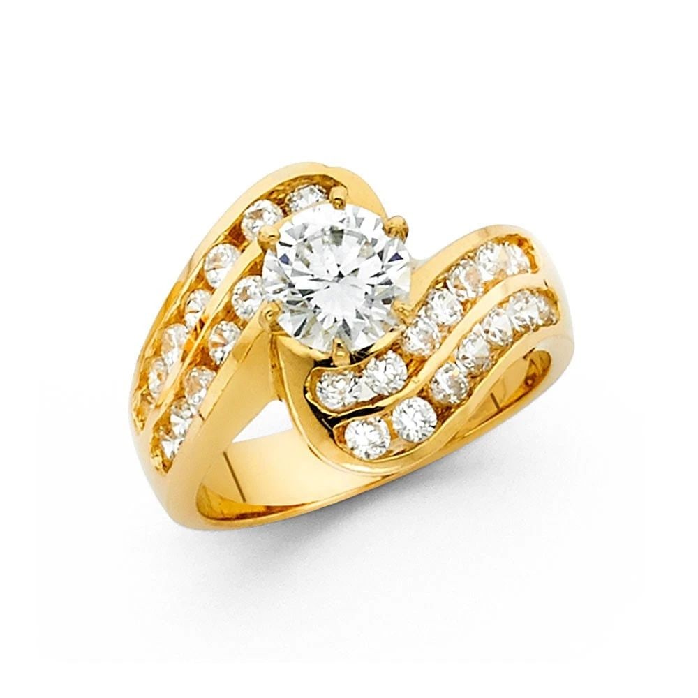 NEW 14K YELLOW GOLD ENGAGEMENT RING (1 of 2)