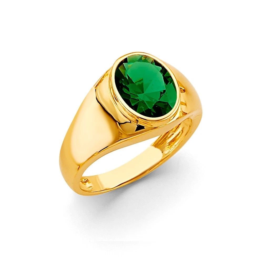 NEW 14K YELLOW GOLD MEN'S RING - SIZE 10 (1 of 2)