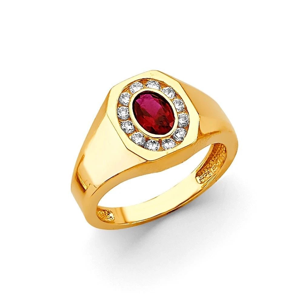 NEW 14K YELLOW GOLD MEN'S RING - SIZE 10 (1 of 2)