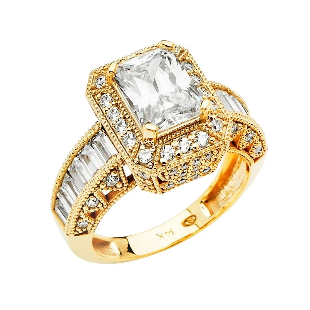 NEW 14K YELLOW GOLD ENGAGEMENT RING (1 of 2)