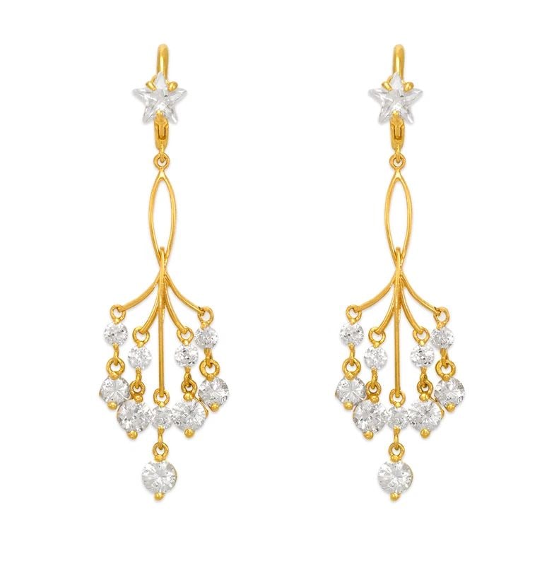 NEW 14K YELLOW GOLD FANCY CHANDELIER DROP EARRINGS: NEW 14K YELLOW GOLD FANCY CHANDELIER DROP EARRINGS FANCY CHANDELIER DROP EARRINGS NEW 14K YELLOW GOLD Width: Approx. 16x53mm Apx WEIGHT: 5.8g