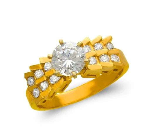 NEW 14K YELLOW GOLD LADIES FASHION SOLITAIRE RING: NEW 14K YELLOW GOLD LADIES FASHION SOLITAIRE RING LADIES FASHION SOLITAIRE RING NEW 14K YELLOW GOLD Apx. SIZE: 7mm Apx. WEIGHT: 5.6g