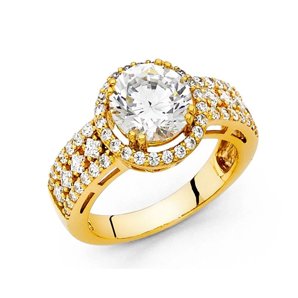 NEW 14K YELLOW GOLD ENGAGEMENT RING: NEW 14K YELLOW GOLD ENGAGEMENT RING ENGAGEMENT RING NEW 14K YELLOW GOLD WIDTH : 6 mm WEIGHT : 5.5g