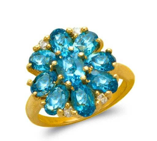 NEW 14K YELLOW GOLD LADIES MYSTIC FLOWER RING: NEW 14K YELLOW GOLD LADIES MYSTIC FLOWER RING LADIES MYSTIC FLOWER RING NEW 14K YELLOW GOLD SIZE Apx: 18mm Apx WEIGHT: 5.5g
