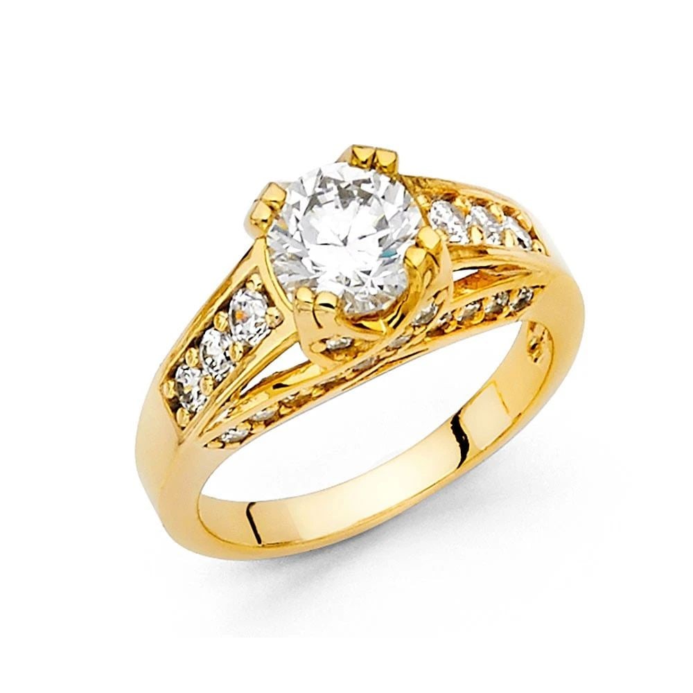 NEW 14K YELLOW GOLD ENGAGEMENT RING (1 of 2)