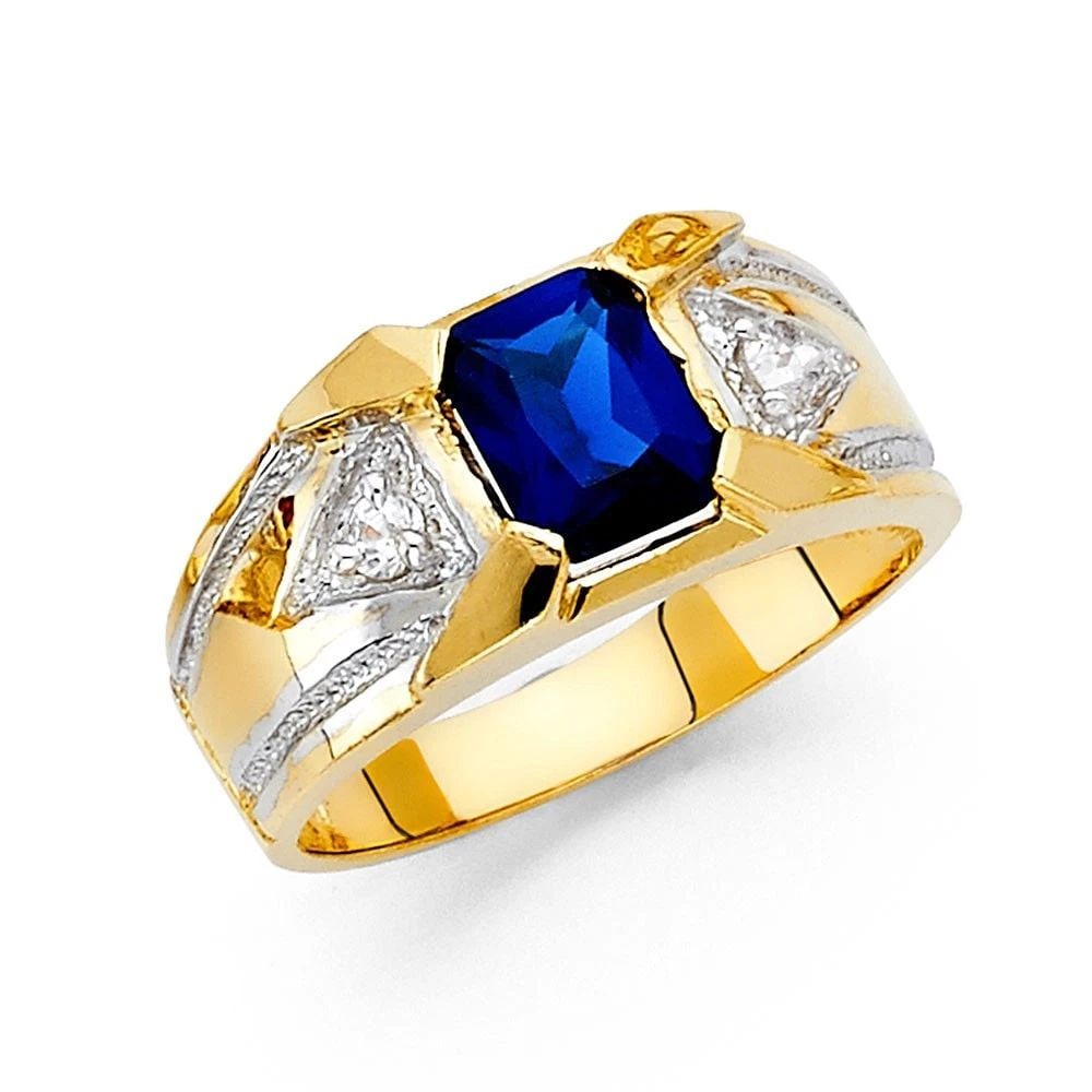 NEW 14K TWO TONE GOLD MEN'S RING - SIZE 10: NEW 14K TWO TONE GOLD MEN'S RING MEN'S RING NEW 14K TWO TONE GOLD WIDTH : 11 mm WEIGHT : 5.4g