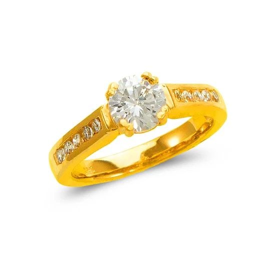 NEW 14K YELLOW GOLD LADIES FASHION SOLITAIRE RING: NEW 14K YELLOW GOLD LADIES FASHION SOLITAIRE RING LADIES FASHION SOLITAIRE RING NEW 14K YELLOW GOLD SIZE Apx: 3mm Apx WEIGHT: 5.1g