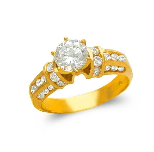 NEW 14K YELLOW GOLD LADIES FASHION SOLITAIRE RING: NEW 14K YELLOW GOLD LADIES FASHION SOLITAIRE RING LADIES FASHION SOLITAIRE RING NEW 14K YELLOW GOLD SIZE Apx: 6mm Apx WEIGHT: 5g