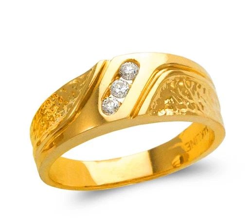 NEW 14K YELLOW GOLD MEN'S COUPLE RING (1 of 2)