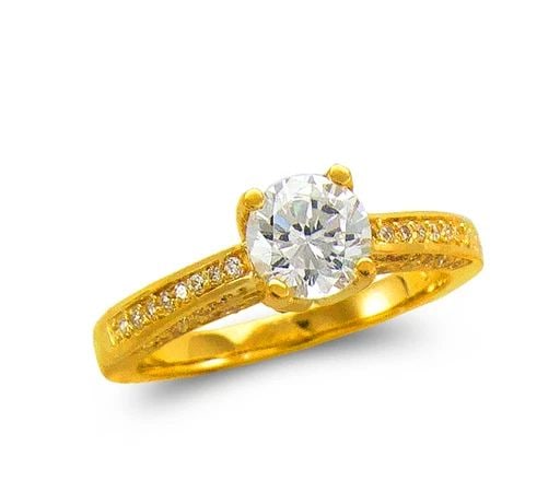 NEW 14K YELLOW GOLD LADIES FASHION SOLITAIRE RING: NEW 14K YELLOW GOLD LADIES FASHION SOLITAIRE RING LADIES FASHION SOLITAIRE RING NEW 14K YELLOW GOLD Apx. SIZE: 3mm Apx. WEIGHT: 4.9g