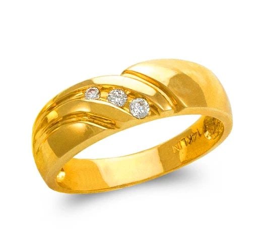 NEW 14K YELLOW GOLD MEN'S COUPLE RING: NEW 14K YELLOW GOLD MEN'S COUPLE RING MEN'S COUPLE RING NEW 14K YELLOW GOLD SIZE Apx: 7mm Apx WEIGHT: 4.8g