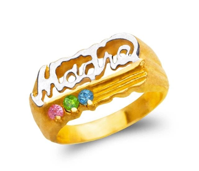 NEW 14K TWO TONE GOLD MADRE RING (1 of 2)
