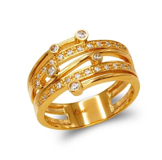 NEW 14K YELLOW GOLD LADIES FANCY RING (1 of 2)