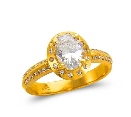 NEW 14K YELLOW GOLD LADIES FASHION SOLITAIRE RING: NEW 14K YELLOW GOLD LADIES FASHION SOLITAIRE RING LADIES FASHION SOLITAIRE RING NEW 14K YELLOW GOLD Apx. SIZE: 11mm Apx. WEIGHT: 4.5g