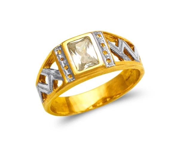 NEW 14K TWO TONE GOLD KIDS RING (1 of 2)