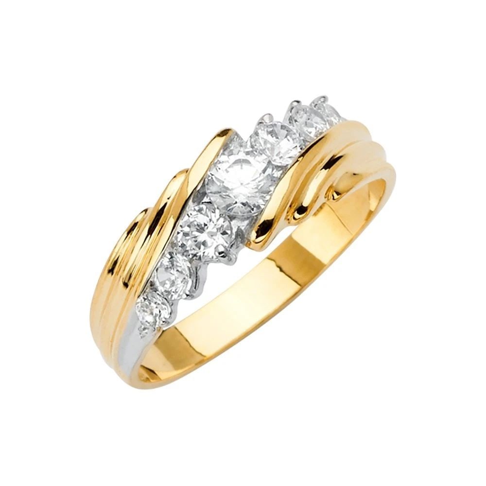 NEW 14K YELLOW GOLD MEN'S WEDDING BAND/TRIO SET - SIZE 10 (1 of 2)
