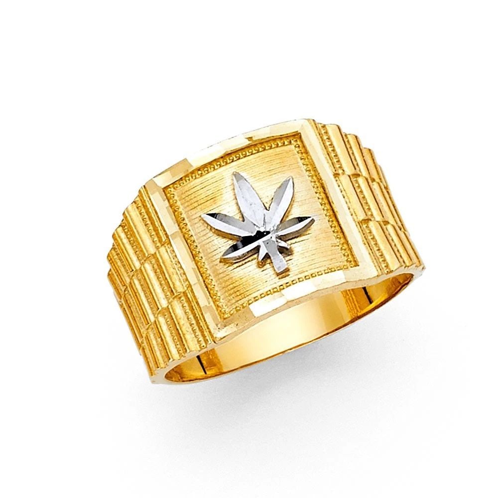 NEW 14K TWO TONE GOLD MEN'S RING - SIZE 10: NEW 14K TWO TONE GOLD MEN'S RING MEN'S RING NEW 14K TWO TONE GOLD WIDTH : 14 mm WEIGHT : 4.4g
