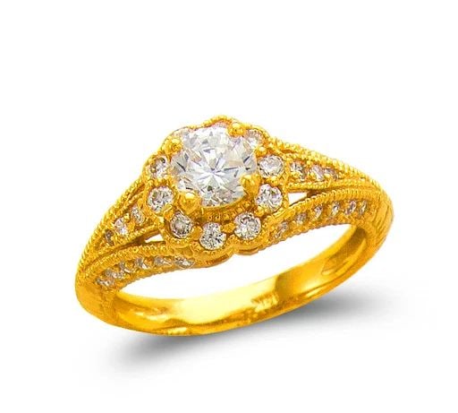 NEW 14K YELLOW GOLD LADIES FASHION SOLITAIRE RING: NEW 14K YELLOW GOLD LADIES FASHION SOLITAIRE RING LADIES FASHION SOLITAIRE RING NEW 14K YELLOW GOLD Apx. SIZE: 9mm Apx. WEIGHT: 4.3g