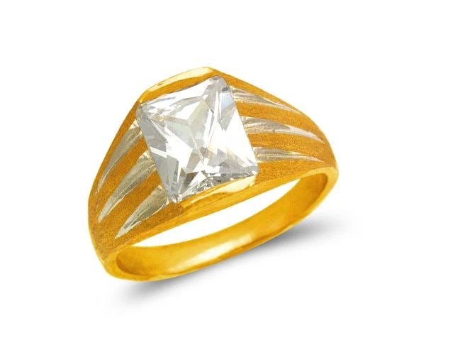 NEW 14K TWO TONE GOLD KIDS RING (1 of 2)