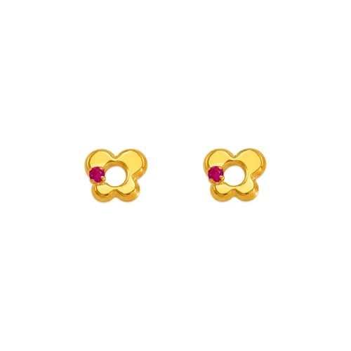 NEW 14K YELLOW GOLD RED BUTTERFLY STUD EARRINGS: NEW 14K YELLOW GOLD RED BUTTERFLY STUD EARRINGS RED BUTTERFLY STUD EARRINGS NEW 14K YELLOW GOLD Width: Approx. 6x5mm AVERAGE Apx WEIGHT: 2g