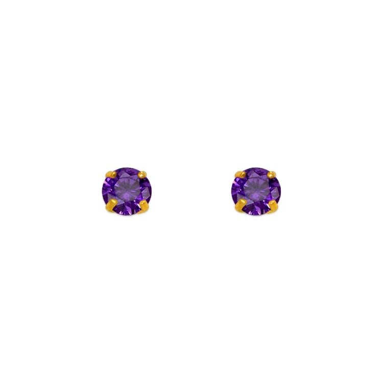 NEW 14K YELLOW GOLD PURPLE AMETHYST BIRTHSTONE SCREWBACK STUD EARRINGS: NEW 14K YELLOW GOLD PURPLE AMETHYST BIRTHSTONE SCREWBACK STUD EARRINGS PURPLE AMETHYST BIRTHSTONE SCREWBACK STUD EARRINGS NEW 14K YELLOW GOLD Width: Approx. 3mm Apx WEIGHT: 2g