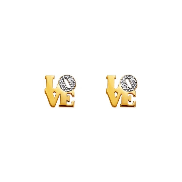 NEW 14K YELLOW GOLD LOVE PAVE STUD EARRINGS: NEW 14K YELLOW GOLD 3MM BLUE ROUND STUD EARRINGS 3MM BLUE ROUND STUD EARRINGS NEW 14K YELLOW GOLD Width: Approx. 3mm Apx WEIGHT: 2g