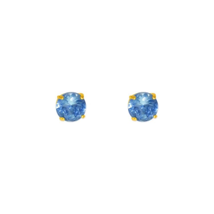 NEW 14K YELLOW GOLD LIGHT BLUE AQUAMARINE BIRTHSTONE SCREWBACK STUD EARRINGS: NEW 14K YELLOW GOLD LIGHT BLUE AQUAMARINE BIRTHSTONE SCREWBACK STUD EARRINGS LIGHT BLUE AQUAMARINE BIRTHSTONE SCREWBACK STUD EARRINGS NEW 14K YELLOW GOLD Width: Approx. 4mm Apx WEIGHT: 2g