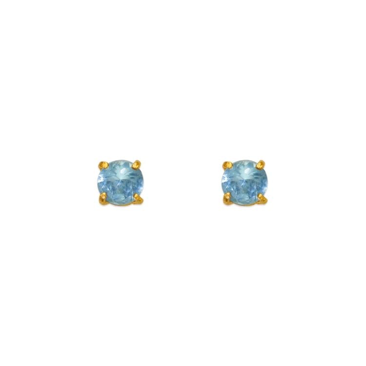 NEW 14K YELLOW GOLD LIGHT BLUE AQUAMARINE BIRTHSTONE SCREWBACK STUD EARRINGS: NEW 14K YELLOW GOLD LIGHT BLUE AQUAMARINE BIRTHSTONE SCREWBACK STUD EARRINGS LIGHT BLUE AQUAMARINE BIRTHSTONE SCREWBACK STUD EARRINGS NEW 14K YELLOW GOLD Width: Approx. 3mm Apx WEIGHT: 2g