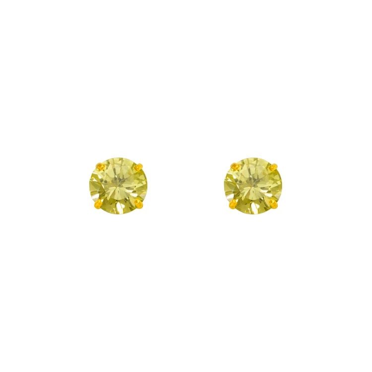 NEW 14K YELLOW GOLD YELLOW TOPAZ BIRTHSTONE SCREWBACK STUD EARRINGS: NEW 14K YELLOW GOLD YELLOW TOPAZ BIRTHSTONE SCREWBACK STUD EARRINGS YELLOW TOPAZ BIRTHSTONE SCREWBACK STUD EARRINGS NEW 14K YELLOW GOLD Width: Approx. 5mm Apx WEIGHT: 2g