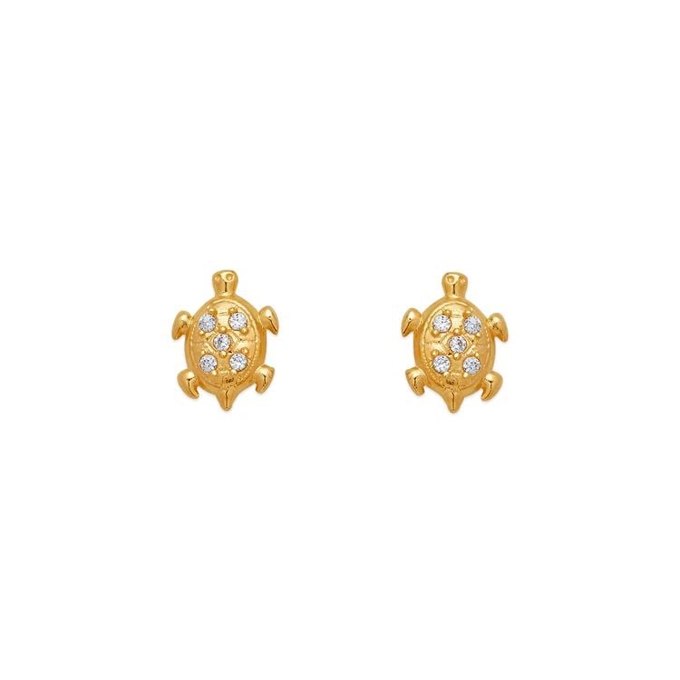 NEW 14K YELLOW GOLD TURTLE STUD EARRINGS: NEW 14K YELLOW GOLD TURTLE STUD EARRINGS TURTLE STUD EARRINGS NEW 14K YELLOW GOLD Width: Approx. 6x9mm Apx WEIGHT: 2g