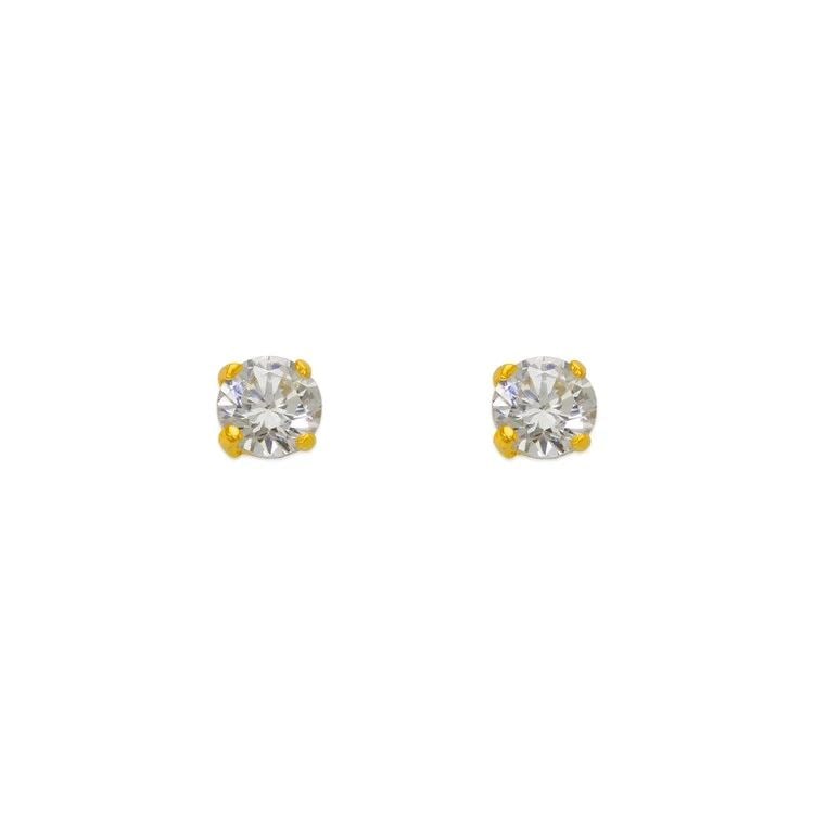 NEW 14K YELLOW GOLD YELLOW GOLD SCREWBACK STUD EARRINGS (1 of 2)