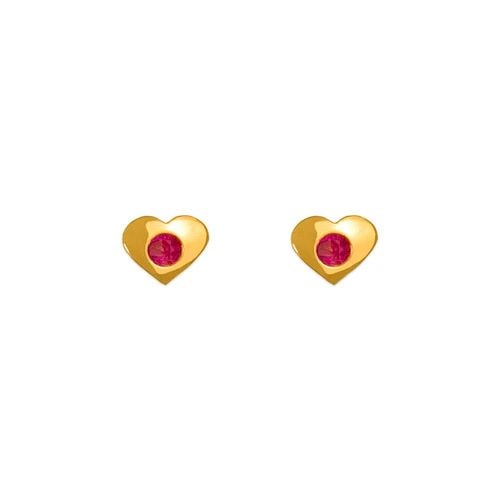 NEW 14K YELLOW GOLD RED HIGH POLISHED HEART STUD EARRINGS: NEW 14K YELLOW GOLD RED HIGH POLISHED HEART STUD EARRINGS RED HIGH POLISHED HEART STUD EARRINGS NEW 14K YELLOW GOLD Width: Approx. 4x3.5mm AVERAGE Apx WEIGHT: 2g