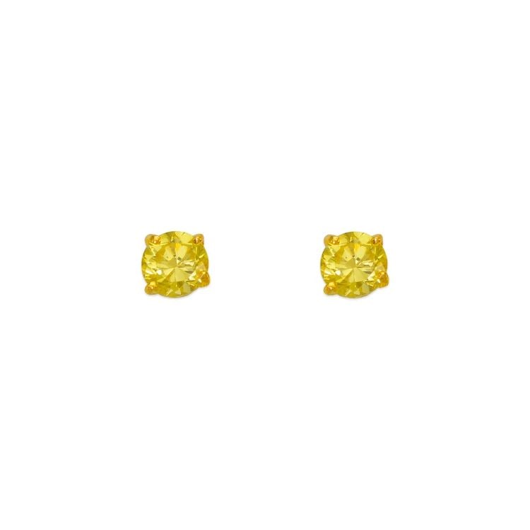NEW 14K YELLOW GOLD YELLOW TOPAZ BIRTHSTONE SCREWBACK STUD EARRINGS: NEW 14K YELLOW GOLD YELLOW TOPAZ BIRTHSTONE SCREWBACK STUD EARRINGS YELLOW TOPAZ BIRTHSTONE SCREWBACK STUD EARRINGS NEW 14K YELLOW GOLD Width: Approx. 3mm Apx WEIGHT: 2g