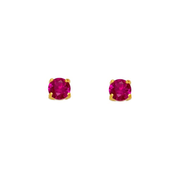 NEW 14K YELLOW GOLD RUBY BIRTHSTONE SCREWBACK STUD EARRINGS: NEW 14K YELLOW GOLD RUBY BIRTHSTONE SCREWBACK STUD EARRINGS RUBY BIRTHSTONE SCREWBACK STUD EARRINGS NEW 14K YELLOW GOLD Width: Approx. 3mm Apx WEIGHT: 2g